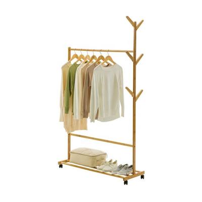 China Sustainable Wholesale Bamboo Man Clothes Display Dryer Rack , Clothes Rack Bedroom for sale