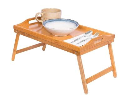 China Europe\North America Multi Function Bamboo Foldable Breakfast Bed Table, Laptop Desk Lap Desk, Serving Tray for sale