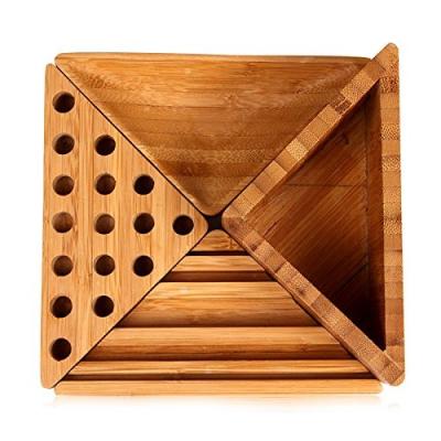 China Europe\North America Bamboo Desk Organizer Cellphone Card Pencil Holder for sale