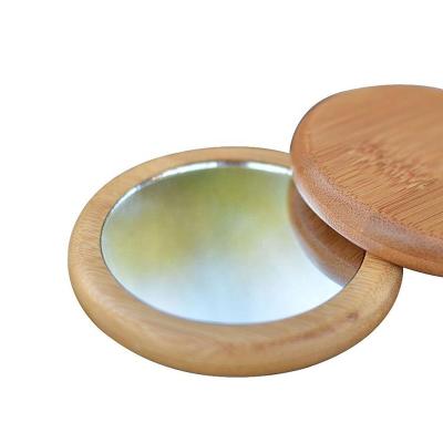 China Pocket Mirror Pocket Mirror Wooden Bamboo Wooden Makeup Mirror - Girls Must Go Out for sale