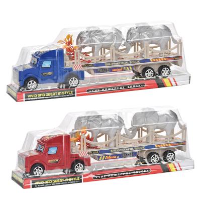 China Wholesale Cheap Toy High Quality Price Friction Single Bridge Diecast Truck Toy Inertia Car for sale