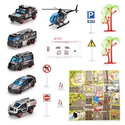 China Wholesale Cheap 1:64 Diecast Toy High Quality Price Sliding Alloy Police Suit for sale