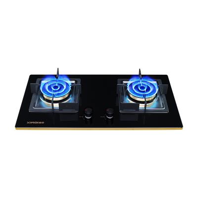 China Energy Saving Hotel Gas Stove Easy-to-clean Anti-scald Infrared 2 Burner Kitchen Gas Stove Gas Hob for sale