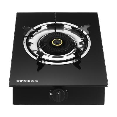 China Hotel XINQI mini 1 table burner cooktop outdoor gas stove single burner with gas control knob Korean style for sale