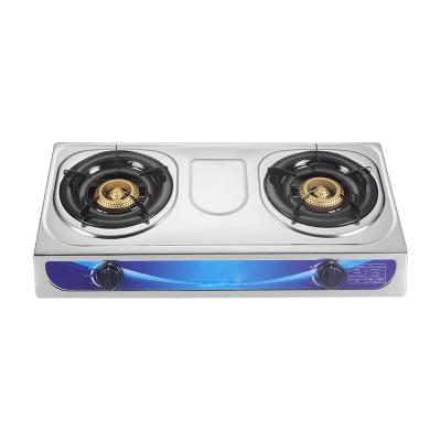 China Factory Cheapest Gas Stove South Africa Stainless Steel 2 Burner Electric Gas Cooktops Easily Cleaned for sale