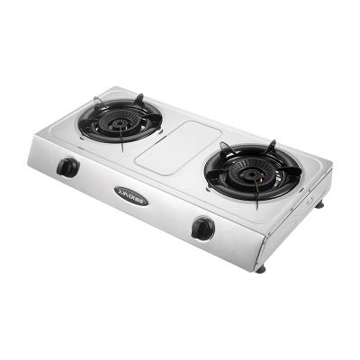 China Easily Cleaned 2 Burner Gas Cooker Dual Burner High Pressure Stove For Household for sale