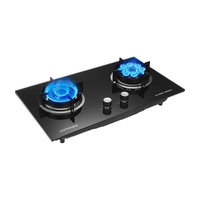 China T555A Hotel Kitchen Appliances Tempered Glass Gas Cooker Stove 3 Burners 4 Burners Indoor Home Stove for sale