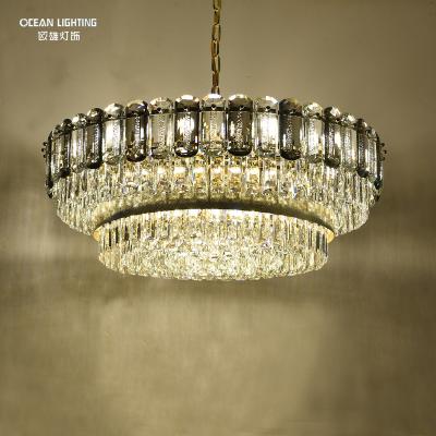 China Modern Hotel Living Room LED Hanging Pendant Lamp Luxury Crystal Chandelier Lighting Fixture for sale