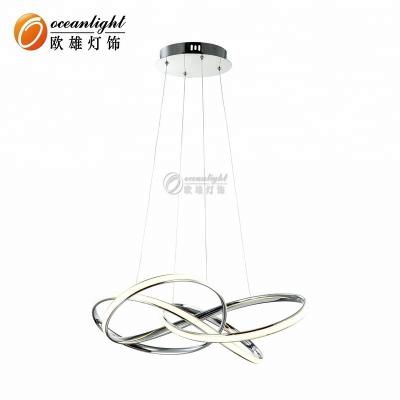 China Modern contemporary simple style living room LED acrylic aluminum chandelier for home OM801706 for sale