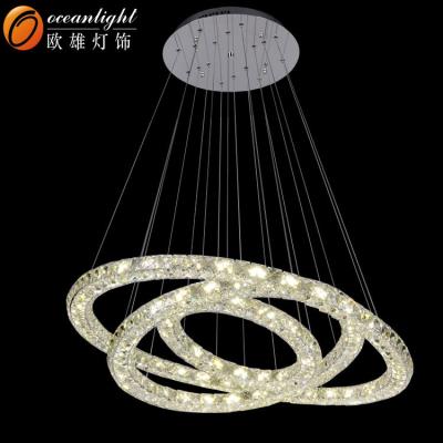 China Home Lighting Crystal Chandelier, 3-Ring Fringe Clear Glass Chandelier, 3-Ring Fringe Clear Glass Crystal Chandelier OMI8601W for sale