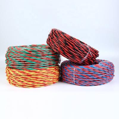 China Other Factory 2 Core Rvs Pvc Twisted Pair Flexible Cable 0.5 0.75 1 1.5 2.5 Mm Fire Electrical Copper Wires Electrical Wire for sale