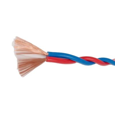 China Other hot Rvs twin color twisted 2 core pvc coated twisted pair electric wires power algeria price electric wire and cable for sale