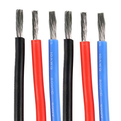 China Heating 2 4 6 7 8 10 12 14 16 18 20 22 24 Measures High Temperature Heater Resistant Solid Copper Rubber from A.W.G. coated silicone cable wire for sale