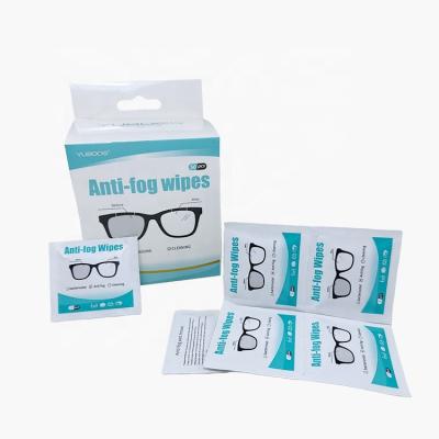 China Cleaning Popular Direct Sales No Paper Cover Left Single Piece Packaging Lens Anti Fog Cleaning Wipes for sale