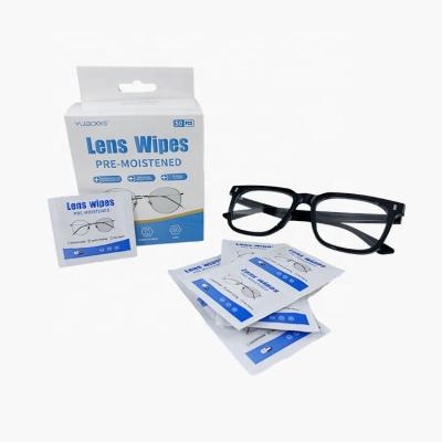 China Cleaning Popular Direct Selling Quick Drying Wet Strength Paper Mini Packaging Universal Lens Cleaning Wipes for sale