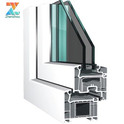 China Sliding Hurricane Approved Black Aluminum Windows Sliding Window PVC Profile for sale