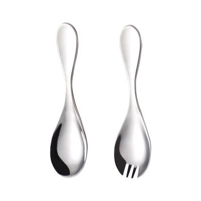 China Viable Viable Overall Food Grade Stock High Quality Stainless Steel Children's Spoon And Fork Set School Children's Cutlery Set for sale