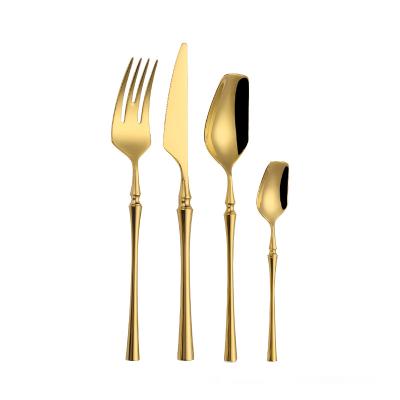 China Snyno Besteck Sustainable Royal Luxury Gold Plated Cutlery Set High Quality 304 Stainless Steel Flatware Set for sale