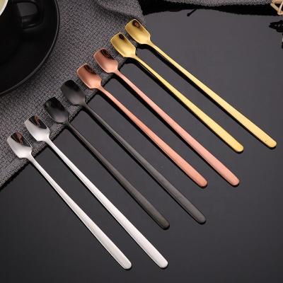 China Long Handle 304 Stainless Steel Viable Hot Selling Tea Honey Spoons Coffee Spoon Viable for sale