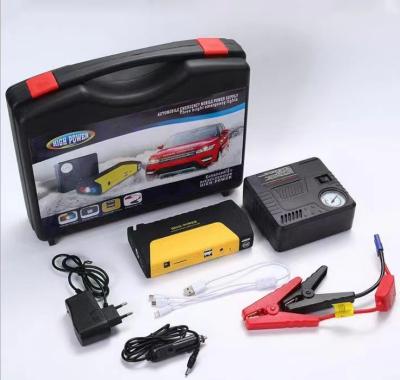 China High Quality Portable Car Power Bank 12V 400A Car Emergency Jump Starter Touring Car Tool Kit with Compressor for sale