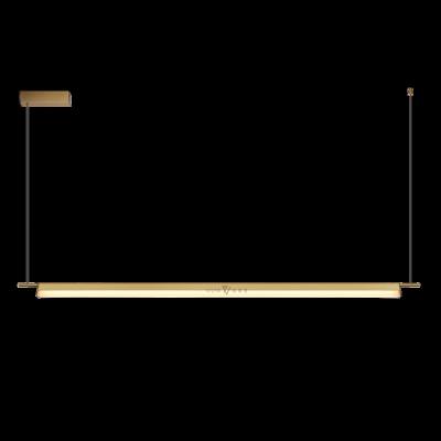 China Modern Simple Modern Pedant Light Nordic Elegant Long Linear Chandelier Dining Table Kitchen Island Light Gold/Black LED Pendant Lamp for sale