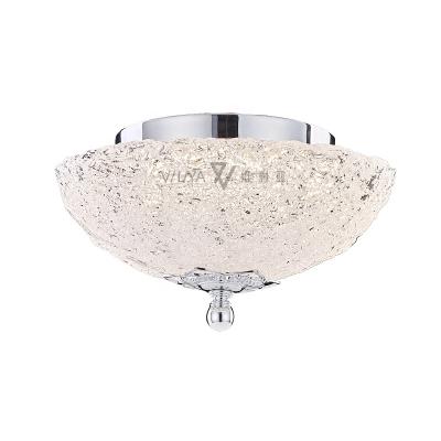 China Exquisite Chrome Chrome Ceiling Lamp Luxury Handmade Round Glass Home Lamp For Passage for sale