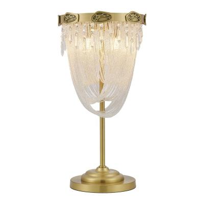 China 2023 new custom original modern luxury bronze jellyfish green crystal table lamp table lamp for sale