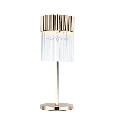 China New Luxury Lamp Gold Crystal Glass Round Home Luxurious Table Lamp For Living Room for sale