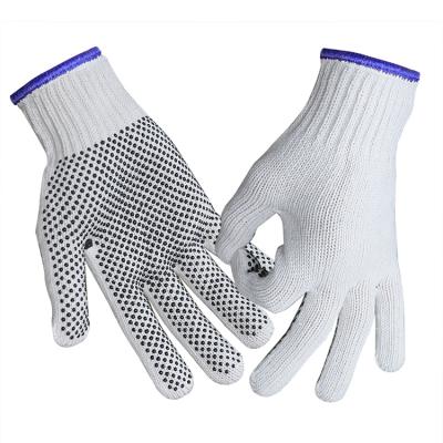 China Best&We Non-Slip Can Cotton Polyester Knitted Men Construction Industry Protective Work Safety Gloves for sale