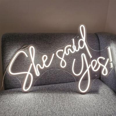 China DC12V Low Voltage Kiss Pattern Custom Acrylic Material Neon Logo Safe Romantic Sign With Light for sale