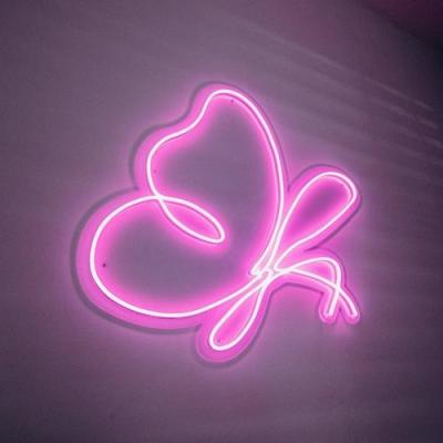 China DC12V Safe Low Voltage Pink Neon Lamp Butterfly Lighting and Circuitry Design for Party Sign Movie Letter Baby Neon Electronic Led Signs for sale