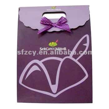 China Handmade Newest Fashion Luxury Costumized shopping paper bag also for gift for sale