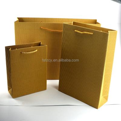 China Recyclable Custom Printed Your Own Logo Cardboard Packaging Kraft Paper Bag With Handle In Sale for sale