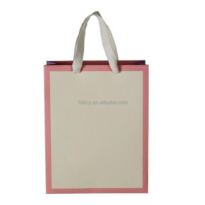 China Handmade High Quality Fashion Logo Jewelry Packaging Custom Bag Laminated Art Paper Bag Shopping Bag for sale