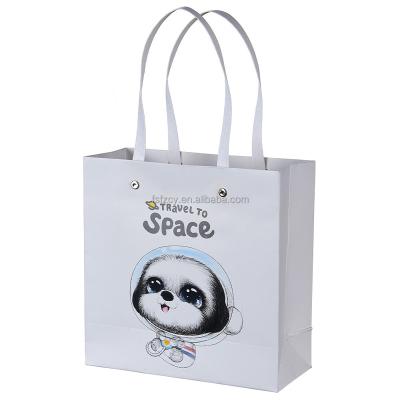 China Handmade Custom Biodegradable Carrier Bags Eco Friendly Cloth Paper bag Carry Bag For Shopping for sale