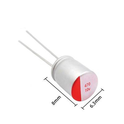 China Multifunctional Conductive Polymer Aluminum Polymer Semiconductor Capacitor 10v470uf for sale