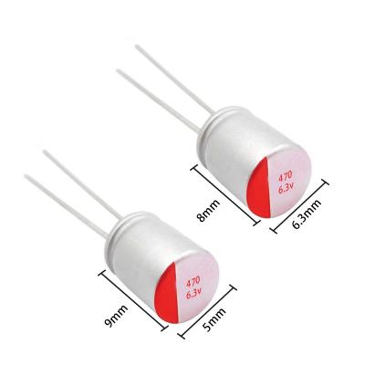 China Manufacturer High Quality General Purpose 6.3v470uf Polymer Solid State Capacitor With Higher Capacitance for sale