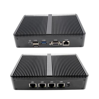 China Intel Celeron 1900U HD Graphics High Quality LAN 4 Mini PC 4 Ethernet Port Mini Hospital/Family Office/Flow PC for sale