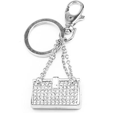 China Fashion Cute Hot Sale Design Mini Backpack Rhinestone Handbag Keychain For Gift for sale