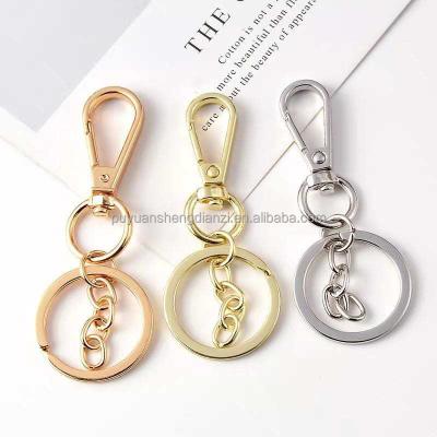 China DIY Key Chain Alloy Key Ring Key Chain Lobster Clasp Simple Metal Open Ring Handmade for sale