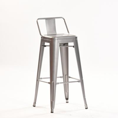 China Leisure MODERN French Minimalist High Foot Design Metal Back Industrial Chair for sale