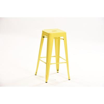 China Modern Classic High Quality And Durablemetal Retro Stacking Kitchen Bar Stool Umpire Chairs Steel Colorful Chair for sale