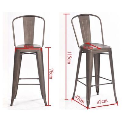 China MODERN Chinese classic industrial metal bar stool elegant design restaurant commercial chair for sale