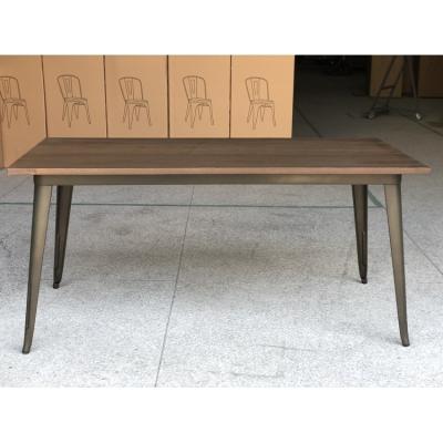 China High quality and durable wholesale new design style metal MODERN industrial dining tables in China for sale