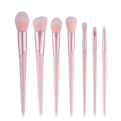 China Angular blush factory wholesale rose blue cosmetic brush high quality custom logo own brand cosmetic brush set for sale