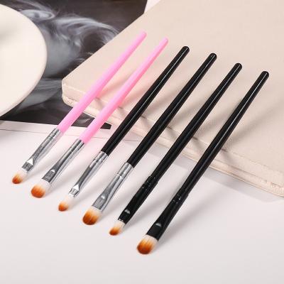 China Wholesale Soft Simple Makeup Brush Mini Flat Eyeshadow Brush Concealer Synthetic Hair Concealer Brush With Custom Logo for sale