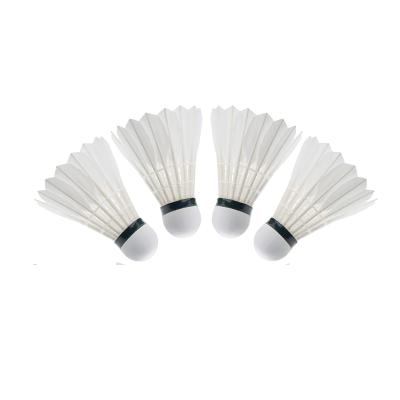 China Wholesale Custom Trainning Logo 12 Pack Duck Feather Badminton Shuttles For Outdoor Game for sale