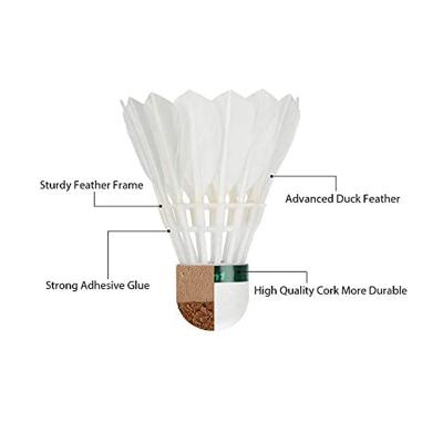 China Trainning top class goose feather badminton shuttlecock with high quality and durability for international tournament for sale