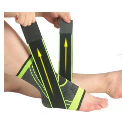 China Hot Selling Non-slip Pressurized Adjustable Elastic Ankle Support Ankle Brace Protector With Strap for sale