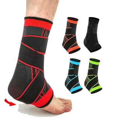 China Sports Brace Super Comfortable Non-Slip Neoprene Material Elastic Adjustable Support Protects Against Chronic Ankle Strain for sale